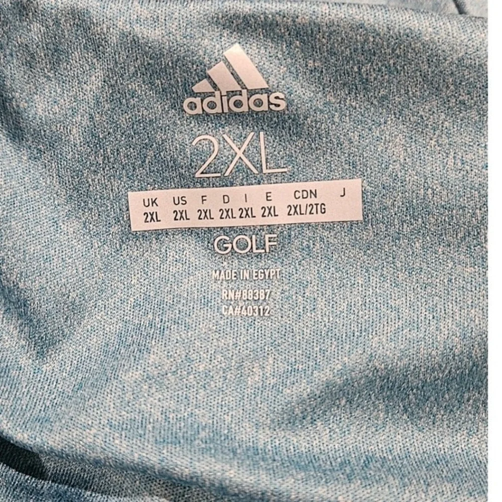 Adidas Golf Polo‎ Blue Striped Size 2XL EUC